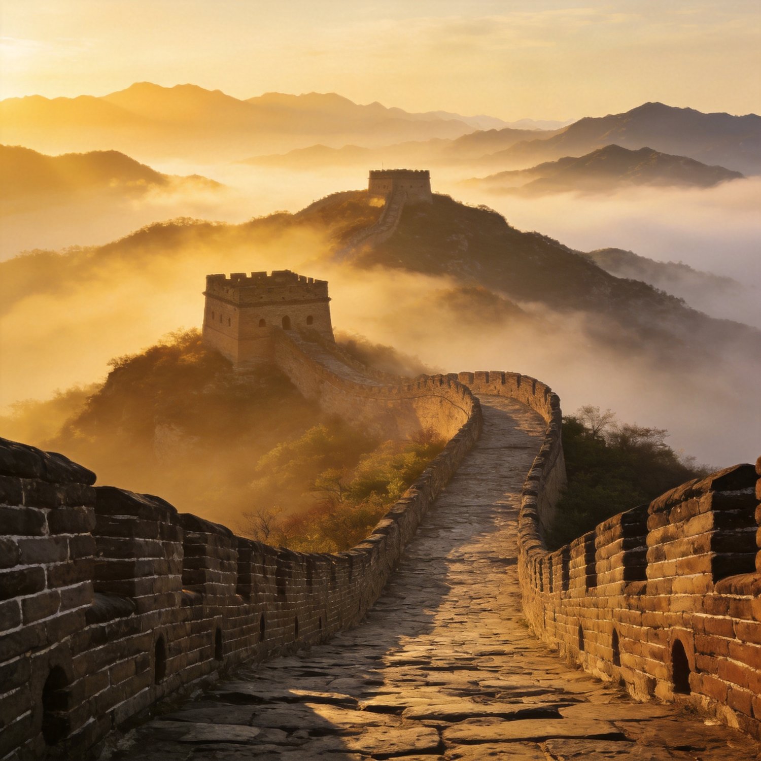 Great Wall at sunrise
